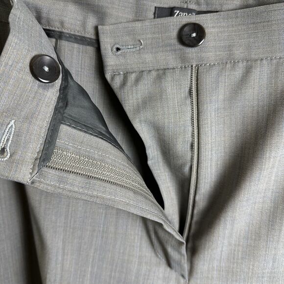 Zanella Women's 100% Virgin Wool High Waist Dress Pants Size 12 Made in Italy - Picture 3 of 14